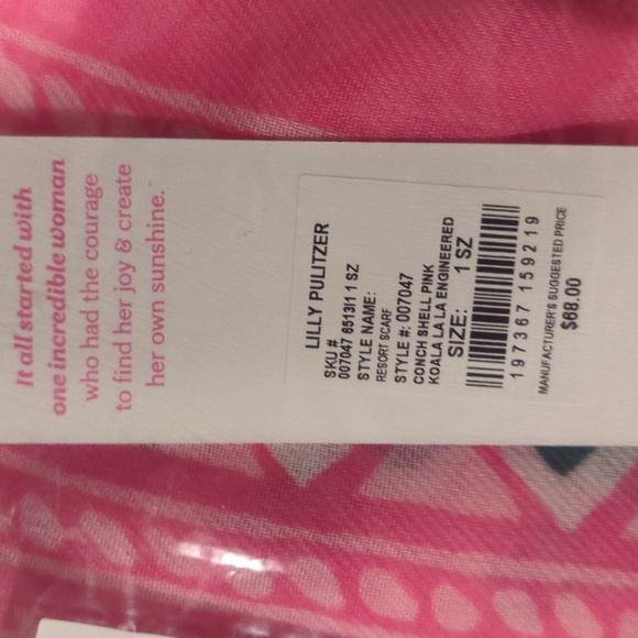 NWT Lilly Pulitzer Resort Scarf - Picture 3 of 3